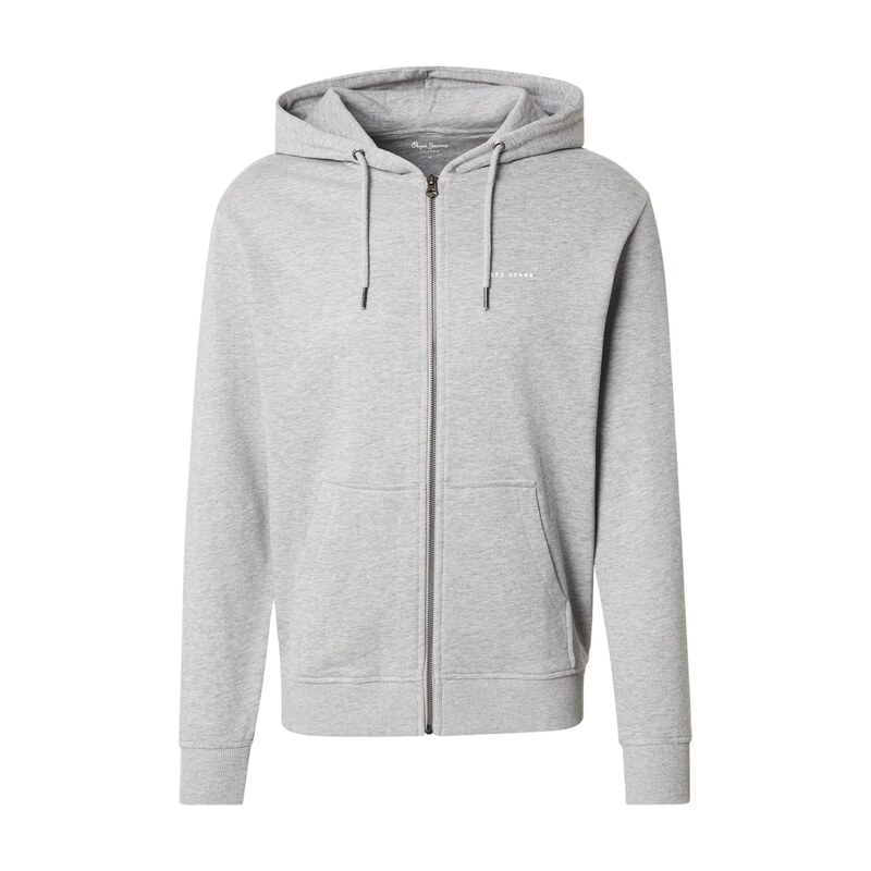 Pepe Jeans Tepláková bunda DENSITY svetlosivá / biela 69009443
