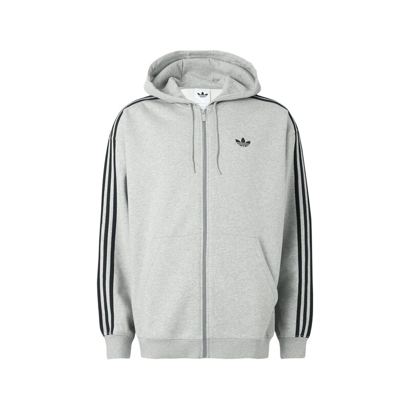 ADIDAS ORIGINALS Tepláková bunda sivá melírovaná / čierna 69009554