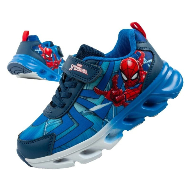 Leomil Detská športová obuv Spiderman Ľahké tenisky na suchý zips LED 69010598