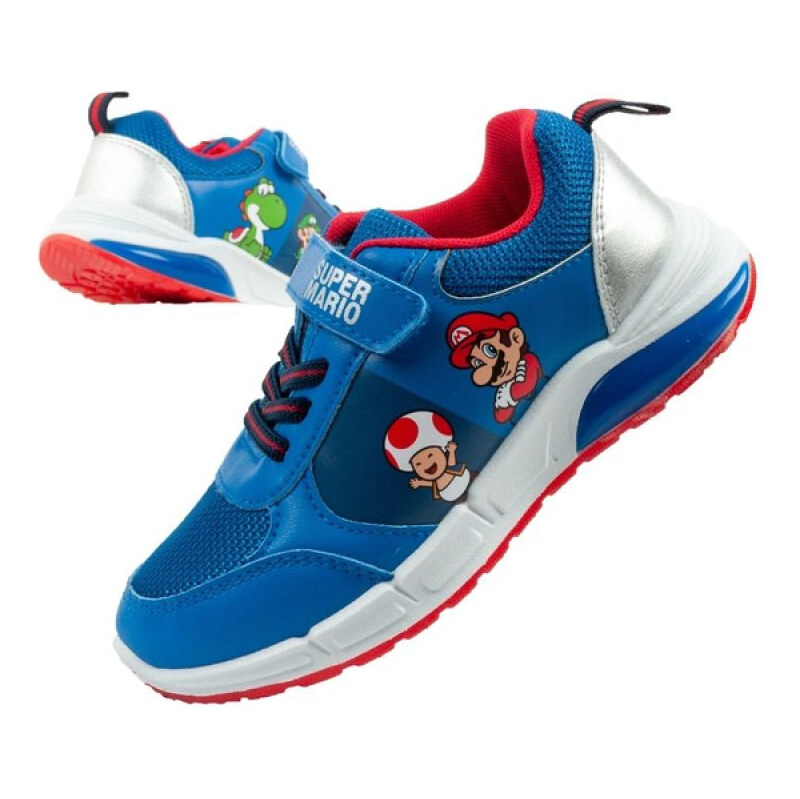 Leomil Detská športová obuv Super Mario tenisky na suchý zips LED Blue 69010607