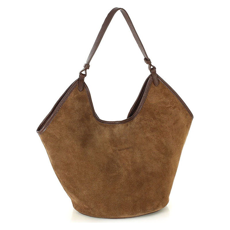 E-shop Hnedá dámska kabelka typu hobo bag z prírodnej kože - MARCO
