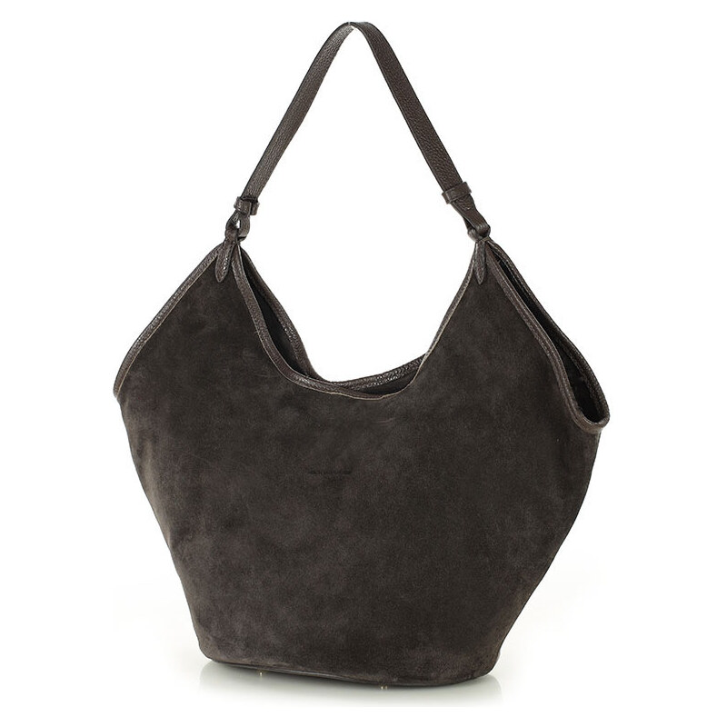 E-shop Čierna dámska kabelka typu hobo bag z prírodnej kože - MARCO