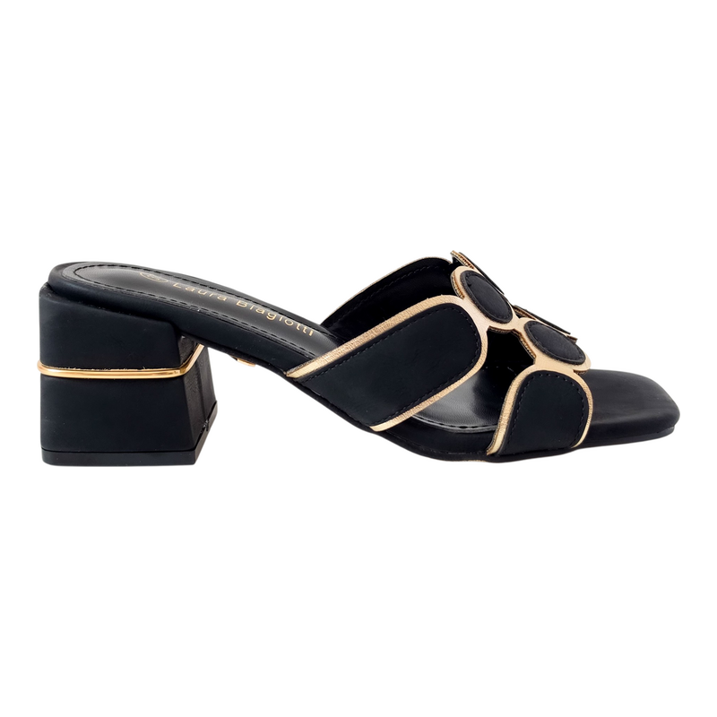 Čierne sandále Laura Biagiotti Nubuk Black 69021367