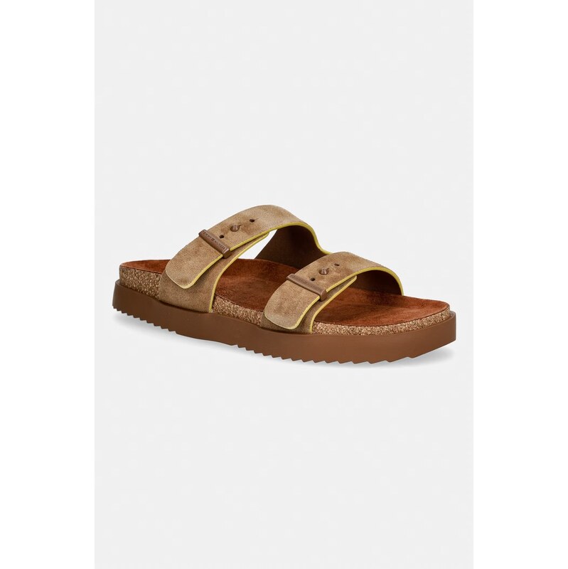E-shop Tommy Hilfiger šľapky pánske semišové CORK ADJUSTABLE SUEDE