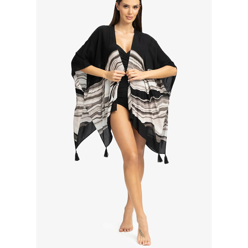 GATTA Dámske pareo Geo-pareo black uni 69025512
