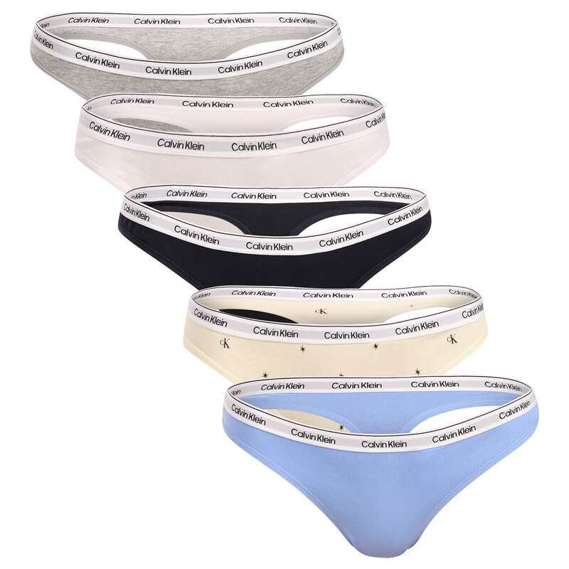 5PACK dámska tanga Calvin Klein viacfarebná (QD5221-3KW) 69026794
