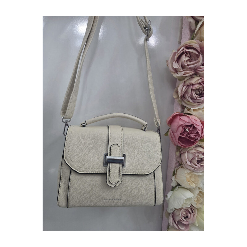 E-shop Katrins Fashion Štýlová béžová crossbody kabelka Silvia Rosa