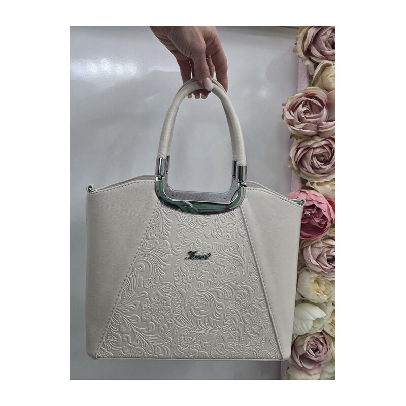 E-shop Katrins Fashion Béžová elegantná kabelka do ruky Karen