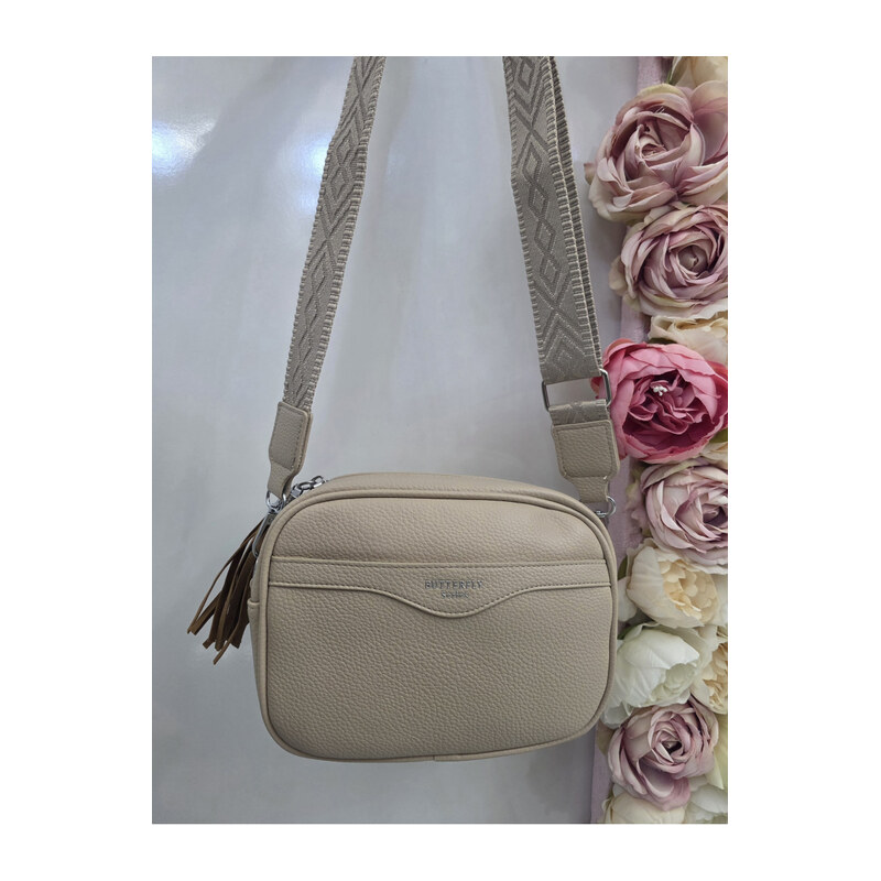 E-shop Katrins Fashion Menšia slabohnedá crossbody kabelky Buterfly