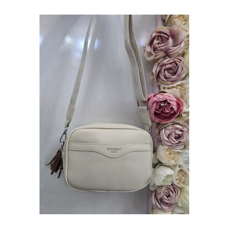 E-shop Katrins Fashion Menšia smotanová crossbody kabelky Silvia Rosa