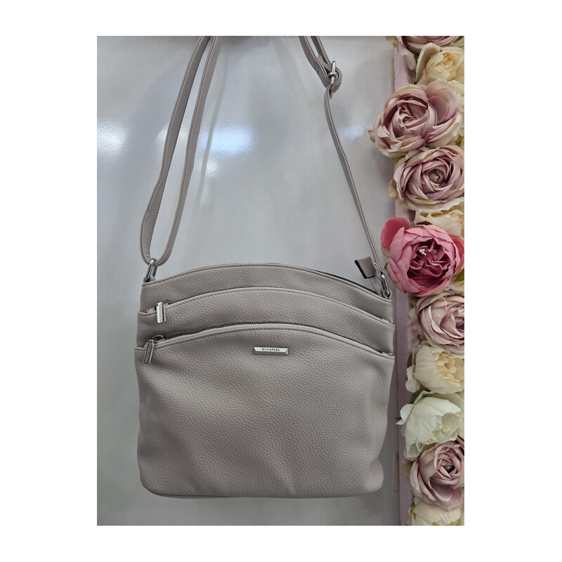 E-shop Katrins Fashion Sivá crossbody kabelka Siliva Rosa