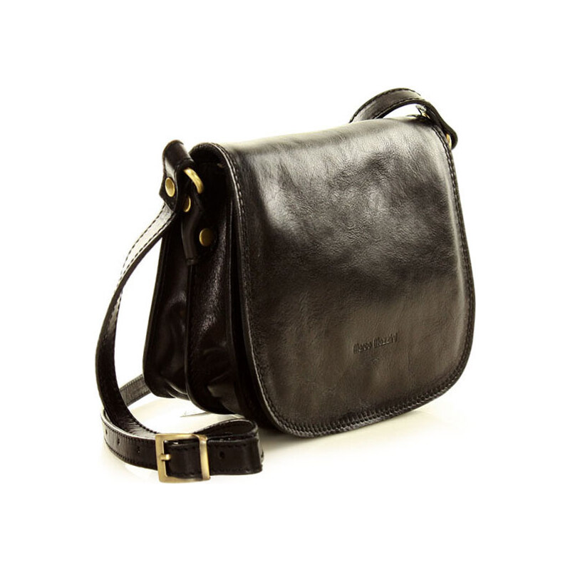 MARCO MAZZINI Čierna dámska kožená crossbody kabelka Cremona 66337433