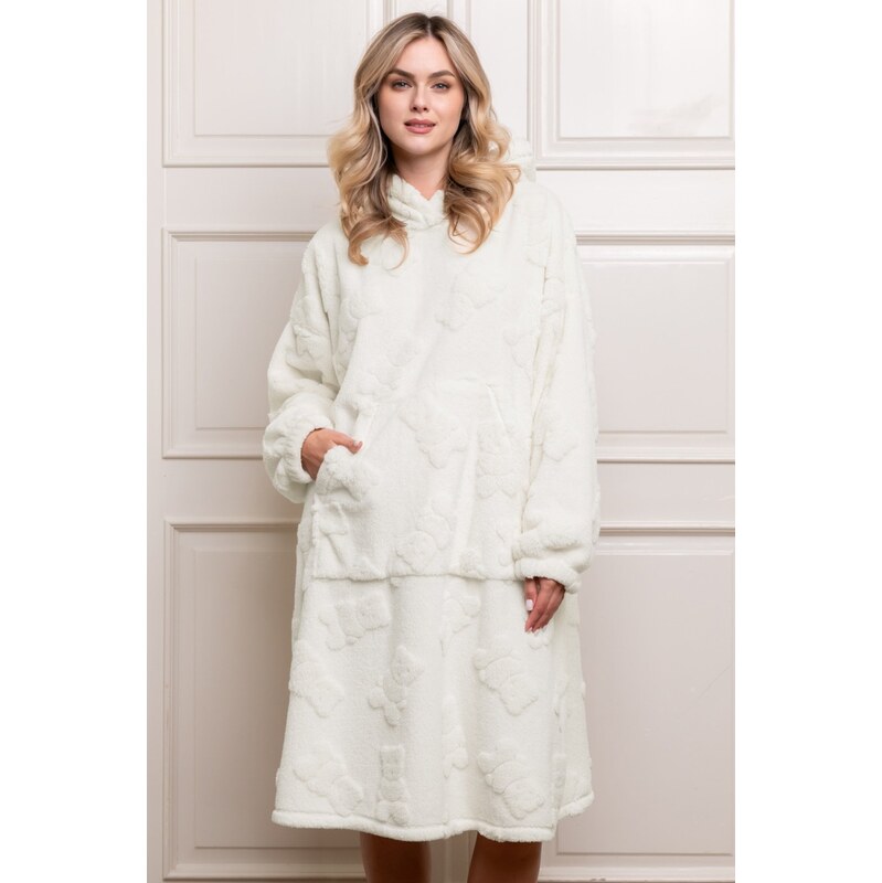 Italian Fashion hrejivá oversize mikina Medvedík - s kapucňou 69032893