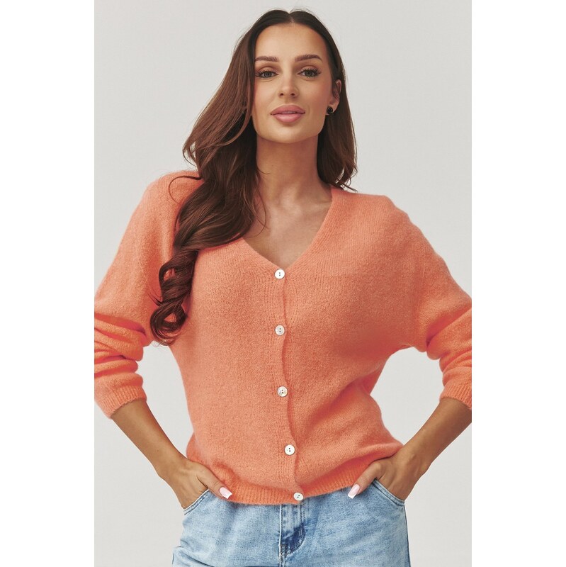 E-shop Makadamia dámsky sveter C38 - oranžový