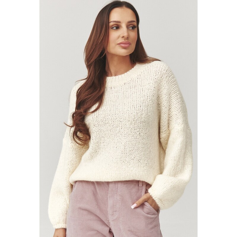 E-shop Makadamia dámsky sveter C37 - ecru