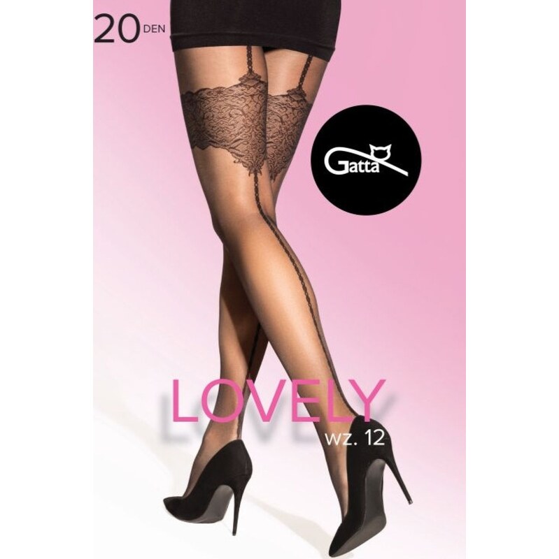 E-shop Gatta vzorované pančuchové nohavice Lovely 12 - 20DEN