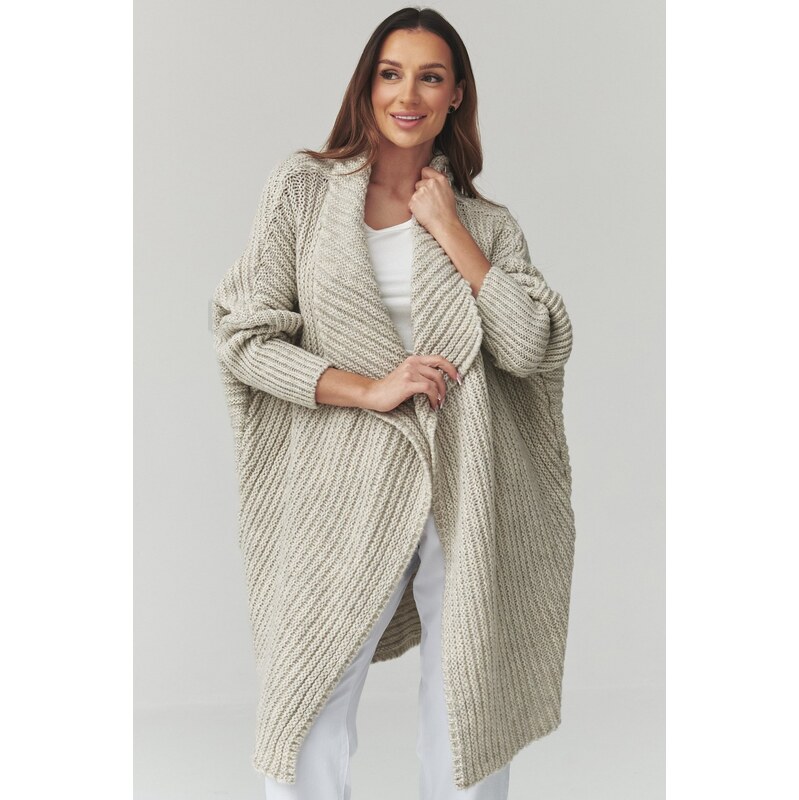 E-shop Makadamia dámsky kardigan S173 - sv. sivý