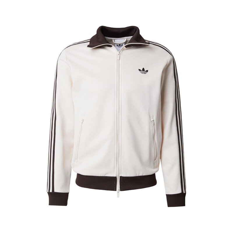 ADIDAS ORIGINALS Tepláková bunda Classic tmavohnedá / šedobiela 68634445