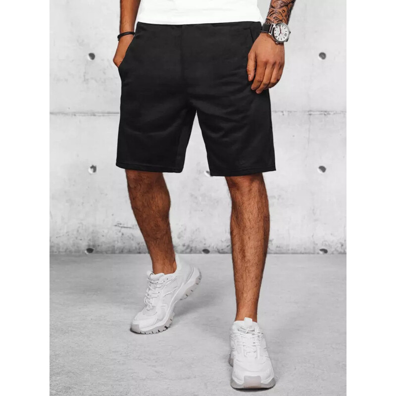 Pánske čierne teplákové šortky FashionStreet SX2206 69039753