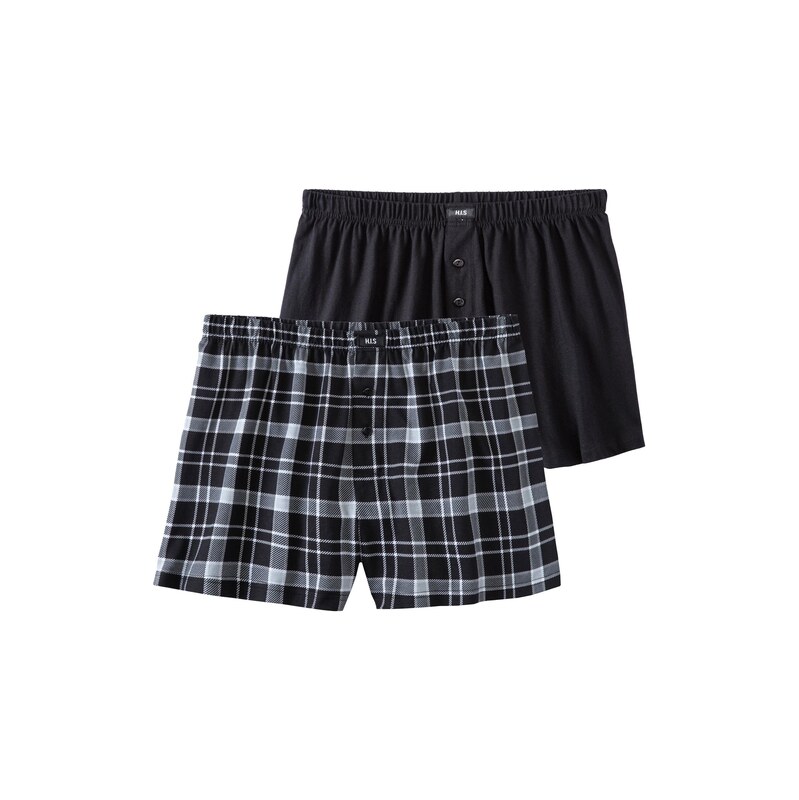 E-shop H.I.S Boxerky sivá / čierna / biela
