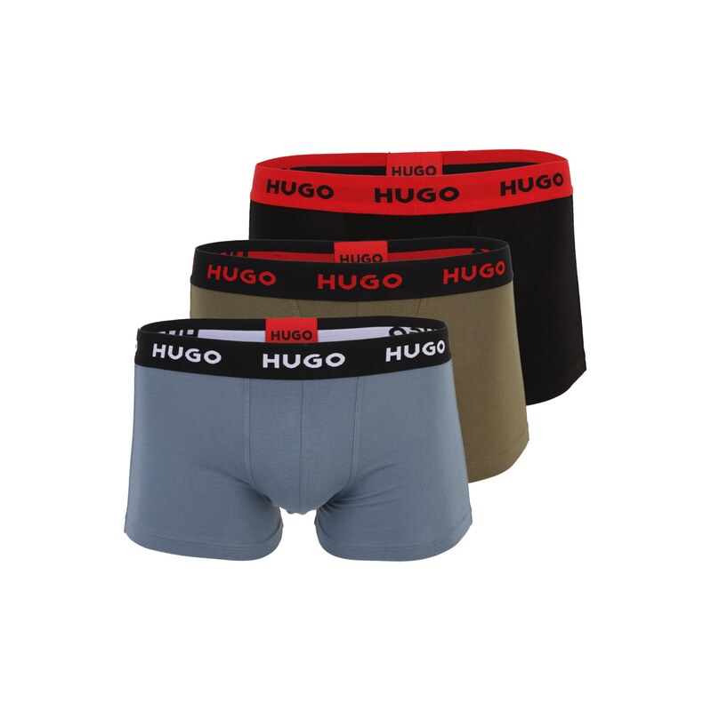 HUGO Boxerky modrá / olivová / červená / čierna 65268126