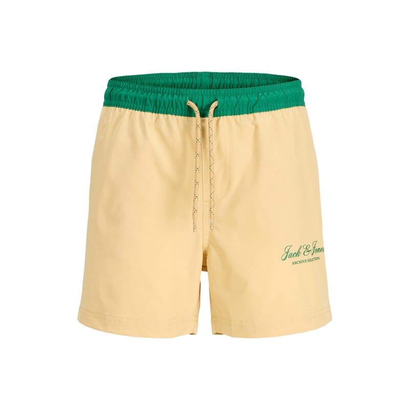 Jack & Jones Junior Plavecké šortky Maui Archive žltá / zelená 69065583