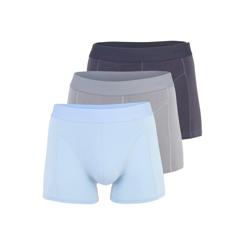 JACK & JONES Boxerky JACGOBS námornícka modrá / svetlomodrá / sivá 69069676