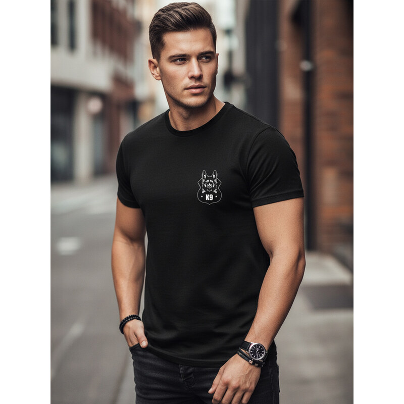 Dstreet Koszulka męska z minimalistcznym nadrukiem K9 NX083R 69066127