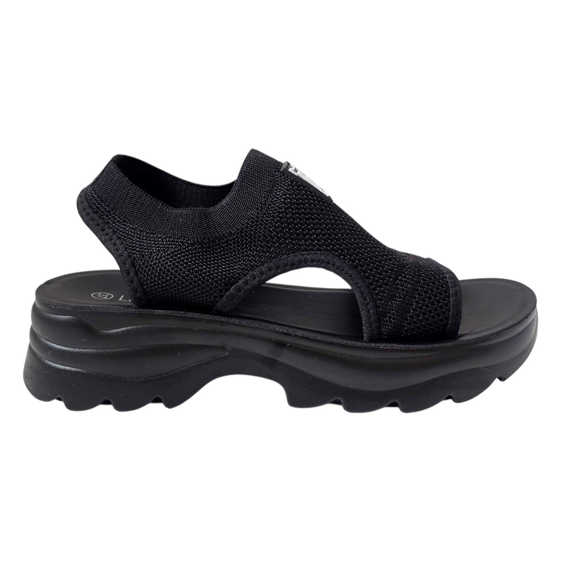 Čierne športové sandále Laura Biagiotti Textile Black 69071613