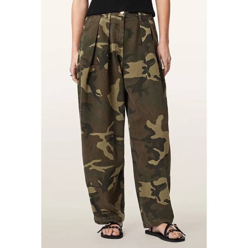 E-shop AllSaints nohavice baggy dámske bavlnené BECCA