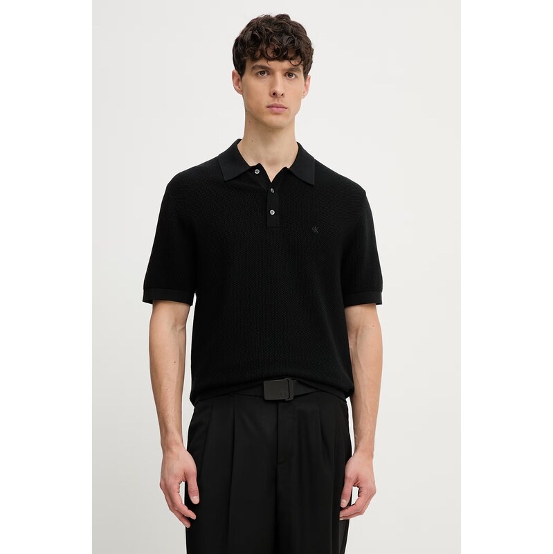 Calvin Klein úpletové polo tričko pánske bavlnené 69087456