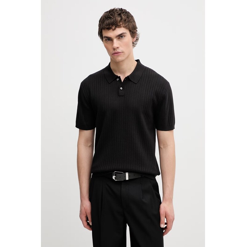 Calvin Klein úpletové polo tričko pánske s viskózou 69087531
