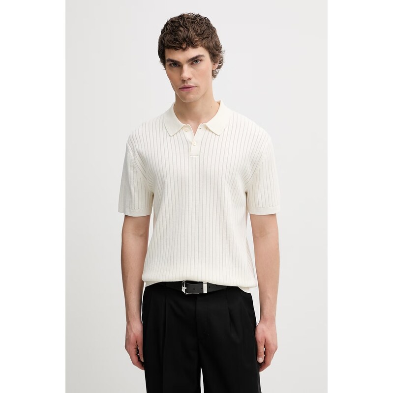 Calvin Klein úpletové polo tričko pánske s viskózou 69087532