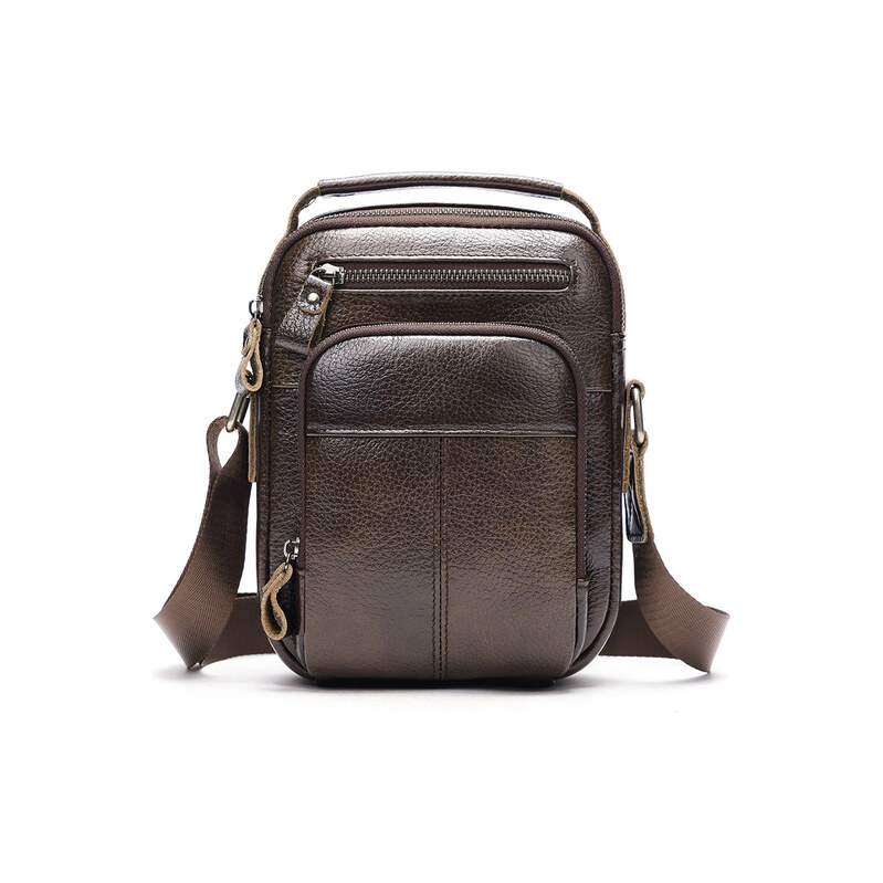 SAMUELSON Pánska kožená crossbody taška | Taška na doklady z pravej 69088405