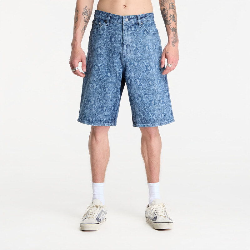 Šortky Daily Paper Snake Laser Denim Shorts Blue XL 69088800