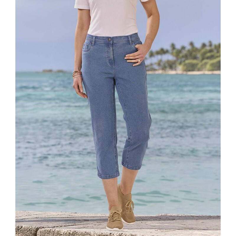 Sedemosminové džegínsy zo strečového denimu Atlas For Men Modrá 69093658