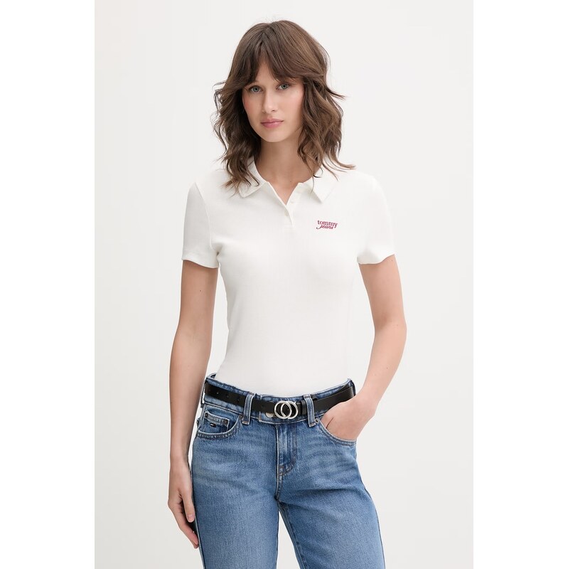 E-shop Tommy Jeans polo tričko dámske bavlnené s elastanom