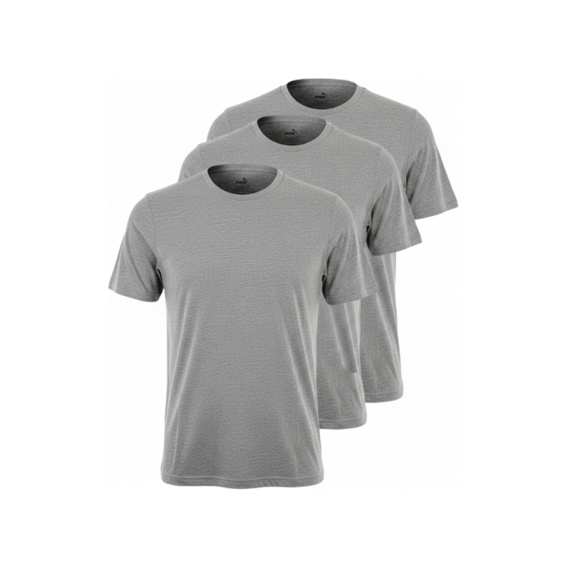 Pánske Tričko s krátkym rukávom PUMA Classic Bavlna 3-pack - šedá 69099418