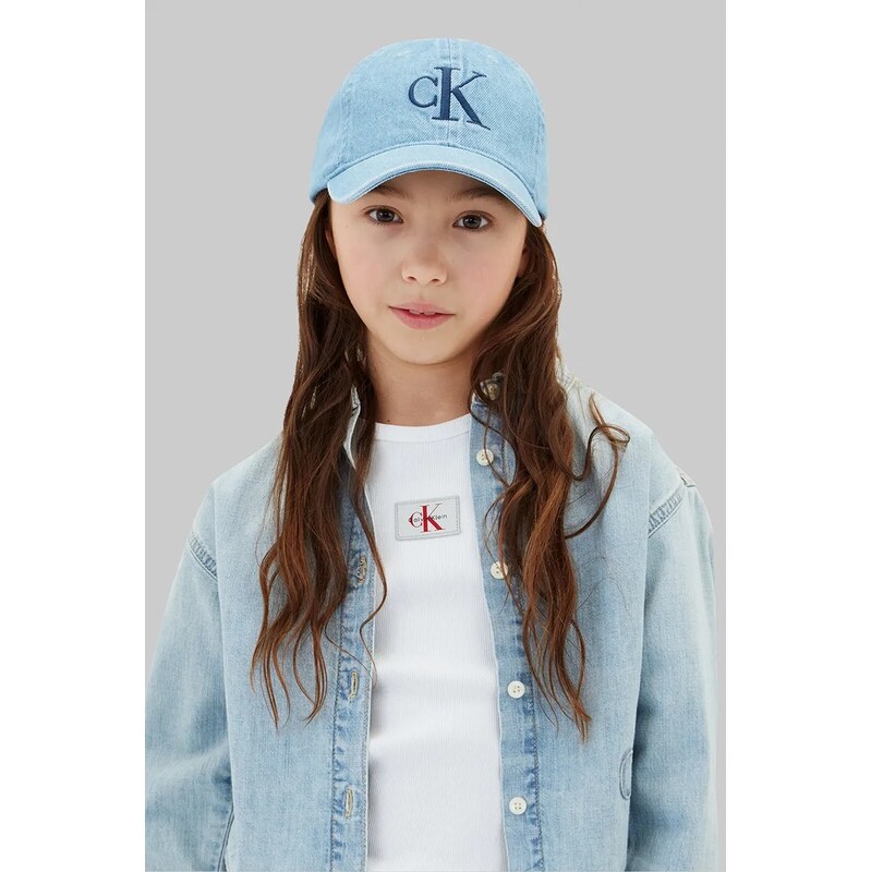 Calvin Klein Jeans čiapka so šiltom detská rifľová 69107390