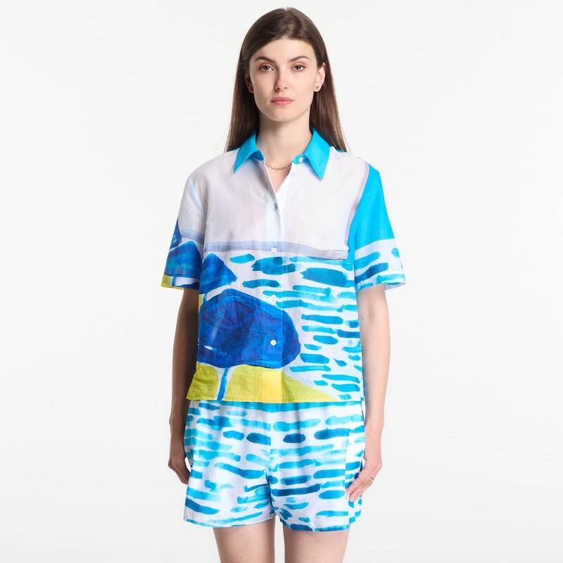 E-shop Košeľa Michael Kors X Christina Zimpel Beach Shirt White L