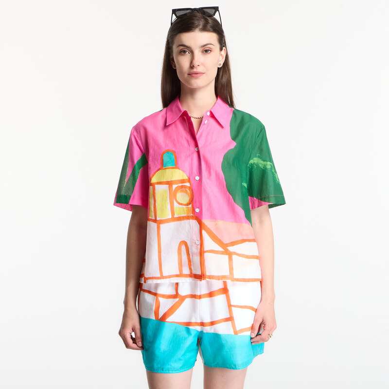 E-shop Košeľa Michael Kors X Christina Zimpel St Tropez Shirt White L
