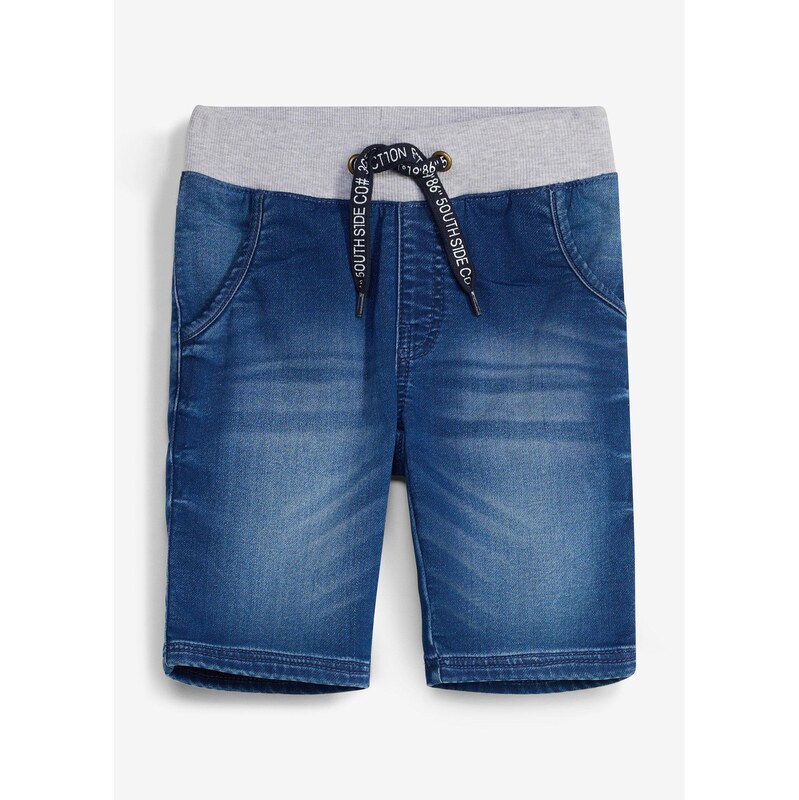bonprix Mikinové voľné bermudy, Regular Fit, farba modrá 69113252