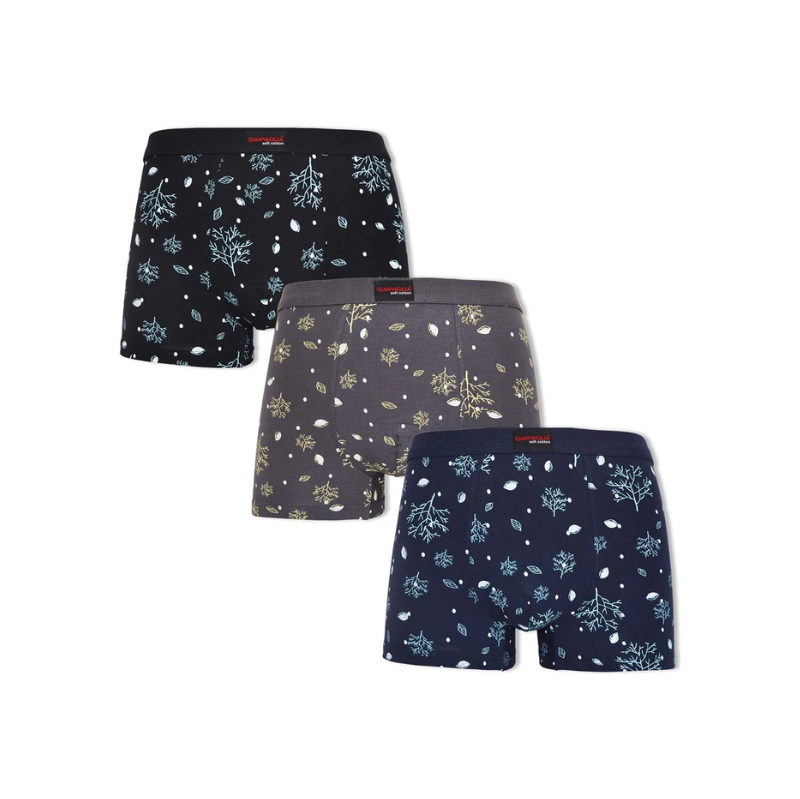 E-shop Pánske Bavlnené Boxerky GIANVAGLIA 7001 3-balenie - darčekové