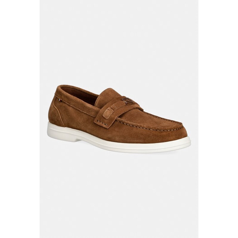 E-shop Tommy Hilfiger mokasíny pánske semišové LIGHT SUEDE FLAG