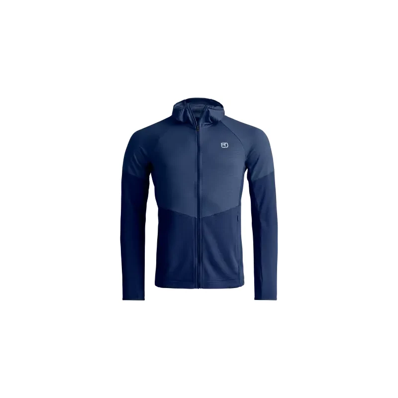 E-shop Ortovox Fleece Light Grid Hoody pánska mikina Deep Ocean vel. M