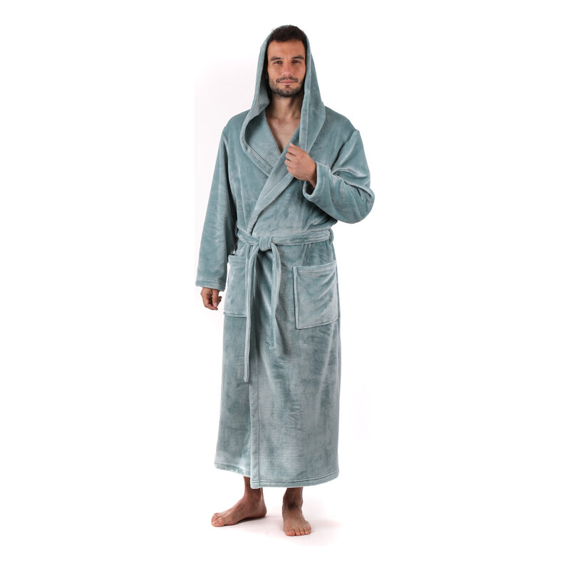E-shop Vestis župan Siena s kapucňou Mineral Blue