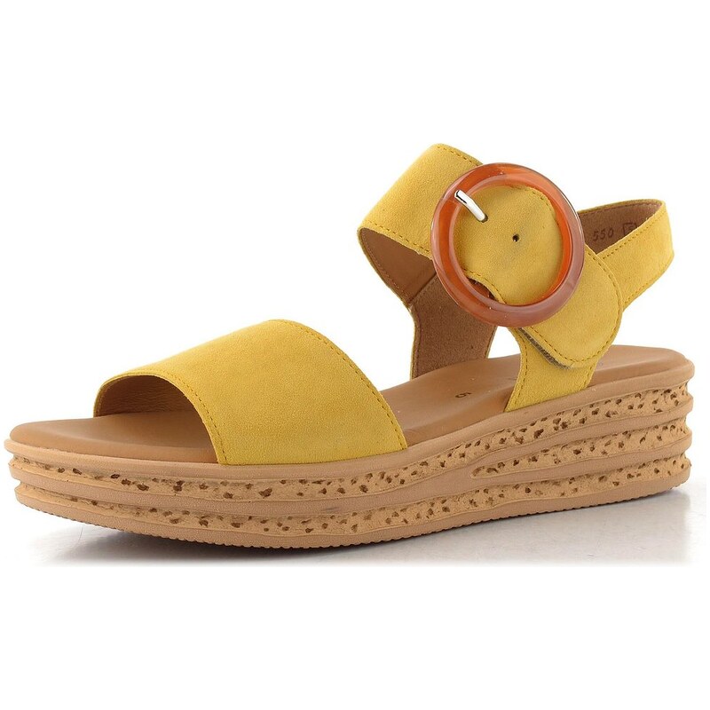 Gabor semišové sandále na platforme dark sole 84.550.13 69133430