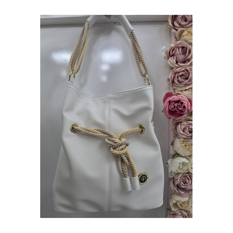 E-shop Katrins Fashion Bielej kabelka cez plece Prestige