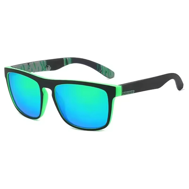Polarzone Zelené zrkadlové polarizačné okuliare Wayfarer Crazy 69013948