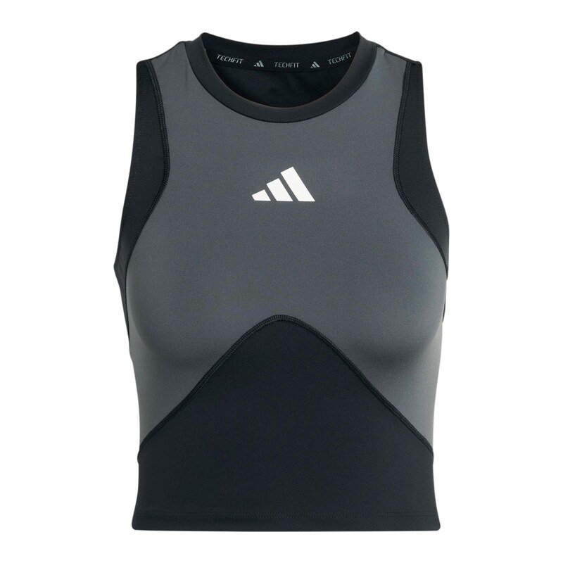 E-shop ADIDAS PERFORMANCE Športový top tmavosivá / čierna / biela